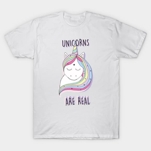 Unicorns Are Real T-Shirt by laimutyy